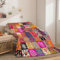 Kuscheldecke Druck Traditionelle Indische Muster Weiche Flanelldecke, Weiche Warme Für Kinder Erwachsen 150 x 200 cm Decke für Schlafzimmer, Sofa Passend für Alle Jahreszeiten Bunt