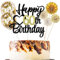 Anlgdi Tortendeko 60 Geburtstag Frauen Männer, Kuchen Topper 60. Geburtstag Frau, Cake Topper Happy 60th Birthday Schwarz Gold, Glitter Kuchen Deko 60. Deko für Geburstagstorte Deko 60 Jahre Frau Mann