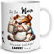 TRIOSK Tasse Morgenmuffel Hund lustig mit Boxer Spruch Moin Fresse halten Kaffee her Spaß Kaffeemotiv Geschenk für Kaffeeliebhaber Frauen Männer Hundebesitzer Kollegen Weiß, Keramik 300ml