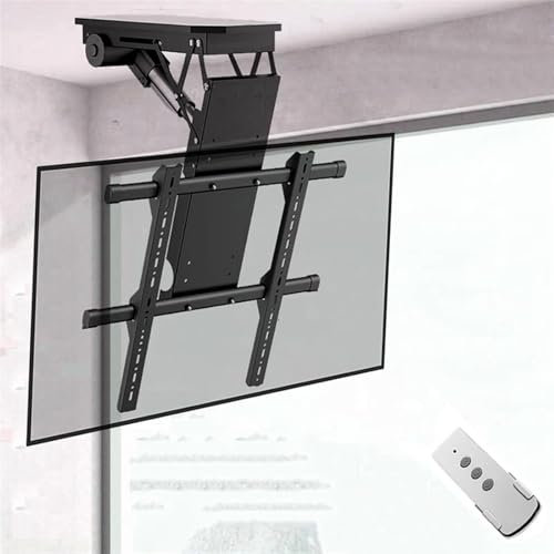 TV Deckenhalterung elektrisch faltbar für 50-90 Flachbildfernseher bis zu 80 kg/176,3 lbs - Innen VESA 600x600mm