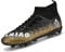 Unitysow Football Boots Men's High-Top Football Shoes Astro Turf Trainers Boys Professional Athletics Sneakers Teenager Soccer Shoes,Black 10.5 UK