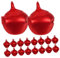 KOCKSHION 100 Stück Aluminiumglocken -Ornamente klimpern winzig Weihnachten Schüttgut Kunsthandwerk Glocken für das Handwerk kleine Glöckchen zum Basteln Klingglöckchen Weihnachtsglocken rot