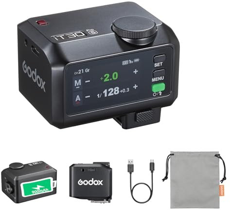 Godox iT30Pro-S iFlash Camera Flash TTL Auto-Exposure Pocket Flash,1/8000s High-Speed Sync mit eingebautem 900-mAh-Akku,Kompatibel mit Sony-Kameras (Schwarz)