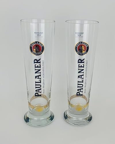 Paulaner - Juego de 2 vasos de cerveza (0,5 L, sin alcohol)