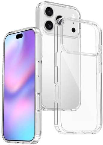 Generisch Hülle für iPhone 17 Pro [Stoßfest, Anti-Drop] Transparent Clear Case, MagSafe Kompatibel, Kabelloses Laden, Luxury Schutzhülle