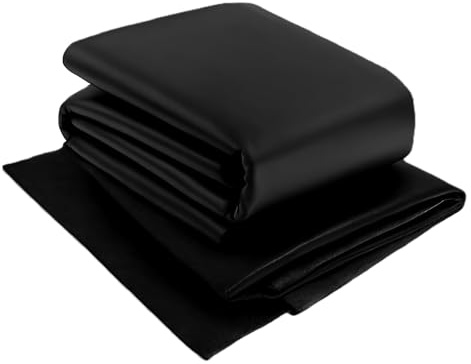 PSHYJUN Fodera Laghetto 600 x 2000 cm Flessibile Rivestimento Laghetto Flessibile Pre Tagliato per Piscine Koi Pesce, Giardini Acquatici, Cascate, Nero