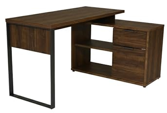 Jahnke ECK-Schreibtisch Loop C 140 E Walnuss Nb./Anthrazit