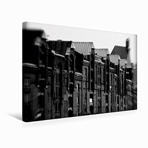 Premium Textil-Leinwand 45 x 30 cm Quer-Format Hamburg Zollkanal | Wandbild, HD-Bild auf Keilrahmen, Fertigbild auf hochwertigem Vlies, Leinwanddruck von Reiner Silberstein