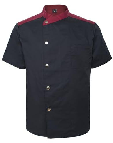 TOPTIE Unisex Short Sleeve Chef Coat Jacket