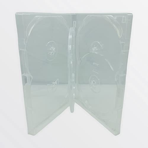 Amaray 25 x Dragon Trading DVD Multi 6 Case - 6 Way Multibox in Clear to hold 6 discs