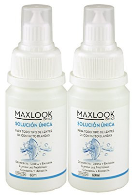 Maxlook Solución Única Para Lentes de Contacto Blandas Pack 2x60ml
