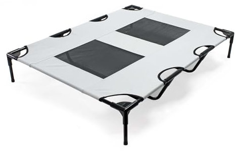 Wiltec Outdoor Hundebett Hundereisebett Schlafplatz Katzenliege XL 122 x 93 x 20 cm Grau bis 60 kg