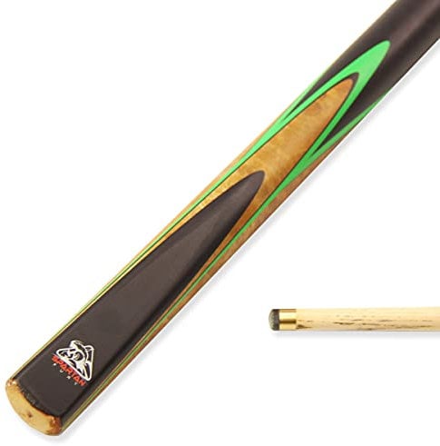 Spartan Fury GREEN CONQUEST 2pc Matching Ash Centre Joint Snooker Cue 9mm Tip