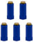 VARIOSAN Baustopfen 14597, 5 Stück, 1/2, blau, Messinggewinde