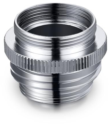 MINGOR-Style Multi-Thread Garden Hose Adapter, Brass, 3/4 inch, Adapter, Chrome Plated