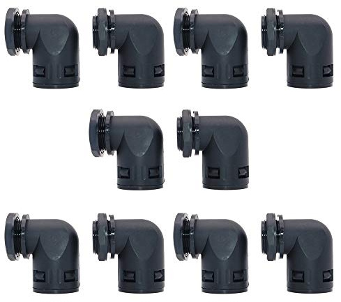 Namvo10Pcs Corrugated Tube Connector 90 Degree AD21.2 PG16 Conduit Hose Joint Clamps