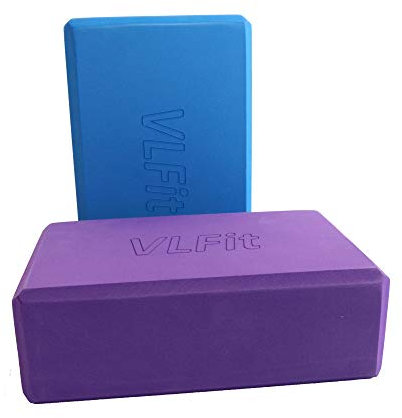 VLFit 2er-Set Yoga Blöcke/Yogablock - Wählen Sie Ihre Farbe und Größe (LILA und BLAU)