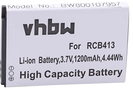 vhbw Akku kompatibel mit Doro Primo 414, 406 Handy Smartphone Telefon (1200 mAh, 3,7 V, Li-Ion)