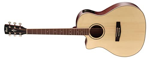 Cort GA-MEDX Elektroakustische Gitarre für Linkshänder, Serie Grand Regal, offenporig