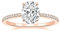 Zakk Women 925 Sterling Silver Engagement Ring 3CT Oval Cut Cubic Zirconia CZ Solitaire Promise Wedding Bands (Rose Gold, Size H)