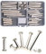 CONPHERON 30 Sets Chicago Reliure Assortiment Kit 6 Tailles Vis à Tête Croix Ronde Nickelée pour DIY Décoration (5 x 35/40/45/50/60/70 mm)