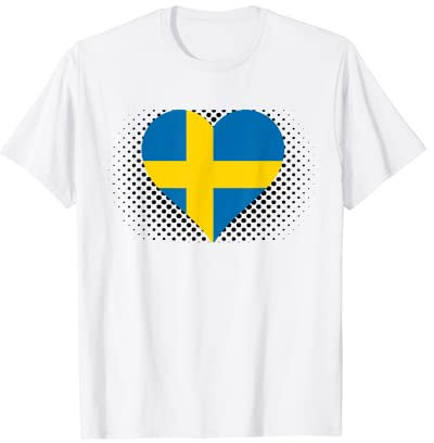 Schwedenflagge Schweden Pride Herz T-Shirt