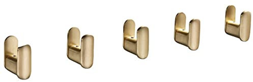 WYJRO 5 Ganci Appendiabiti da Parete, Ganci Appendiabiti in Ottone per Porte, per Cappotti Asciugamani Accappatoi Cappelli Vestiti Accappatoi armadi Accappatoi,d'oro