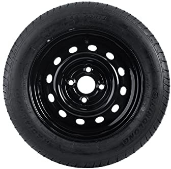 Unitrailer Komplettrad 155/70 R13 75N 4x100 mit schwarzer Stahlfelge 4Jx13 H2 ET30 – Anhängerrad 13 Zoll bis 387 kg für Anhänger und Anhaenger