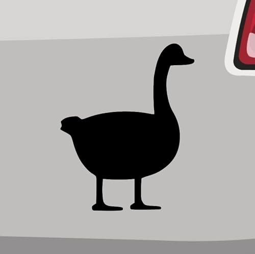 Gans Aufkleber - 6 Größen 21 Farben - Goose Ganter Gänserich Ente Erpel Hausgans - Schwarz - Vinyl - Stickerfreaks - ORACAL - UV-beständig - Selbstklebend - Autokarosserie, Glas, Metall, PVC, Holz