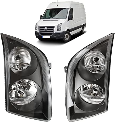 2x Scheinwerfer Links Rechts passend für Crafter mit Stellmotor H7 H7 2006-2017 Frontscheinwer Mit E-prüf