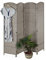 Relaxdays Paravent, 4-teilig, Faltbarer Raumtrenner, HxB: 180 x 180 cm, Sichtschutz innen, blickdichte Trennwand, grau