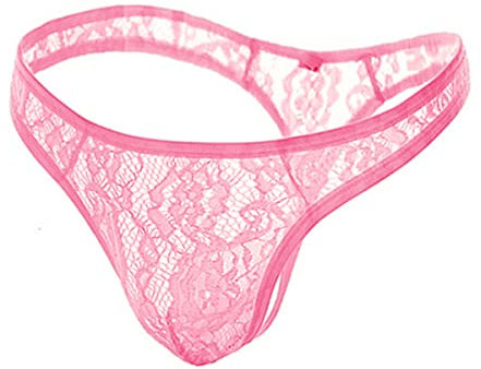 VemeFufu Slip G String Perizoma Tanga Uomo Sexy Pizzo Intimo Uomini Hot Vita Bassa Elastici Thong Maschile Mutande Rosa