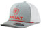 ARIAT FLEX FIT Red Rope Logo Grey Cap, Red/White, One size