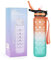 CHEERSONIC 900 ml Wasserflasche mit Trinkhalm, motivierende Trinkflaschen mit Tragegurt, BPA- und schadstofffreie, auslaufsichere Flasche, perfekt für Fitness, Fitnessstudio und Outdoor