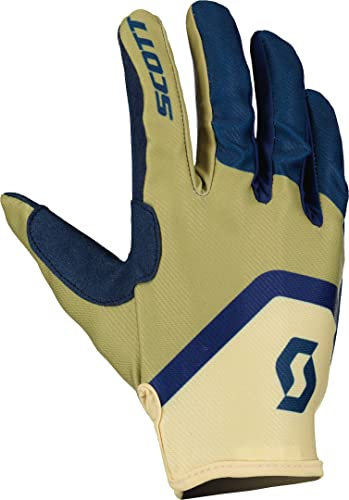 Scott 350 Track Evo MX Motocross/DH Fahrrad Handschuhe beige/blau 2023: Größe: L (10)