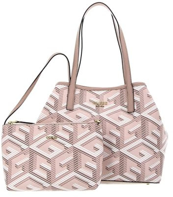 GUESS Vikky Large Tote, Bag Women, Logo Rose pâle, Taille Unique