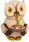 Kuhnert - Dekoration/Holzfigur - Mini Eule mit Torte - ca. 7cm - Made in Germany