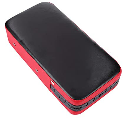 Drfeify Trittpolster, Pu-Leder + Geschäumte Baumwolle, Taekwondo-Fußziel-Schlagpolster für das Training, für Kickboxen, Thai-Boxen Usw (Rot) Taekwondo