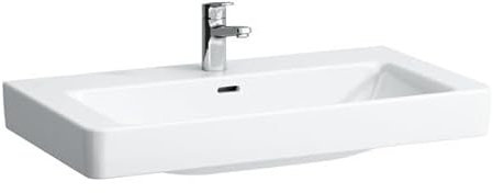 LAUFEN PRO S Waschtisch, ohne Hahnloch, mit Überlauf, 850x460mm, H813965A001091, Farbe: Weiß mit LCC Active