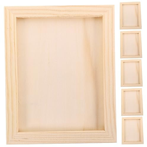 Amosfun 6st Sieb Für Die Papierherstellung Aus Holz Bilderrahmen Bausatz Selber Machen Büttenpapier Zur Papierherstellung Druckrahmen Diy Papierhandwerk Siebdruckrahmen Kind Leer Suite