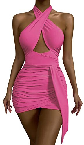 Cocila Abito Vintage Anni 60 Abito Damigella Manica Lunga Vestito Estivo Donna Senza Spalline Vestiti Donna Colorati Vestitino Donna Pelle Vestito Cerimonia con Spacco