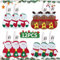ZZRSYJ Bolsa Cubiertos Navidad, 12 Piezas Porta Cubiertos Navideños Bolsas, Fieltro Bolsita para Cubiertos de Navidad, Soporte para Cubiertos de Navidad, para Cubiertos de Navidad para Decoración (E)