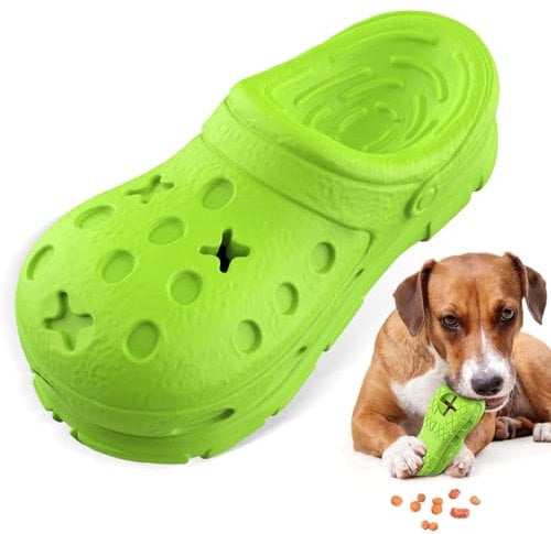 Dog Toys for Boredom - Food Treat Dispensing Puzzle Feeder Natural Rubber Interactive Dog Chew Toys Indestructible Enrichment & Mental Stimulation - Ideal for Indoor & Outdoor Play