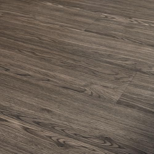 NEU.HOLZ Piastrelle Adesive in PVC (28 listoni = 3,92 m²) Laminato Vinilico Fai da Te Pavimentazione Autoadesiva Rivestimento per Spazi Interni - Effetto Rovere Marrone Scuro