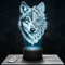 Lampephoto.fr Nachttischlampe Wolf Doppelseitig deko Tier Realistisch Mandala. Geschenkidee Mann Frau objekt Wolf Doppelseitig Nachtlicht Erwachsene deko Zimmer. Weihnachten TOP
