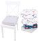 Kindersitzerhöhung Sitzerhöhung Stuhl Kind 32x32x8 cm - Sitzkissen Kinder Booster Seat Stuhlerhöhung Kissen für Kleinkind beim Esstisch Stuhlkissen und Babysitz Hellgrau