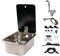 Petit Évier Camping Car, Evier Inox, Kit D'évier de Camping-car Avec Robinet et Couvercle Pliants, Accessoires de Camping-car (Color : Square)
