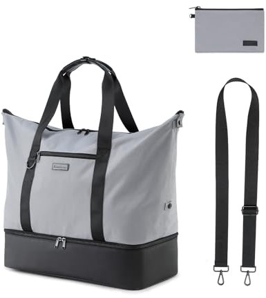 Dizdvizd Reisetasche für Damen und Herren, Sporttaschen mit Schuhfach und Nassfach, Wasserfest Weekender Trainingstasche Schwimmtasche Gym Bag, Tragbar Handgepäck Duffel Bag
