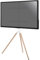 KIMEX - Support sur Pied TV - Design chevalet scandinave - pour écran 45-65 Pouces - Pivotant - Trepied - VESA Max 600x400 mm - Couleur Blanc/Hêtre - 030-4064