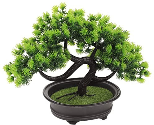 AOKWAWALIY Welcome Pine Flower Potted Plant Fake Bonsai DIY Decorative Bonsai Fake Pine Bonsai Indoor Bonsai Orchid Pots Office Decor Artificial Bonsai Tree Plastic Simulation Tree Household